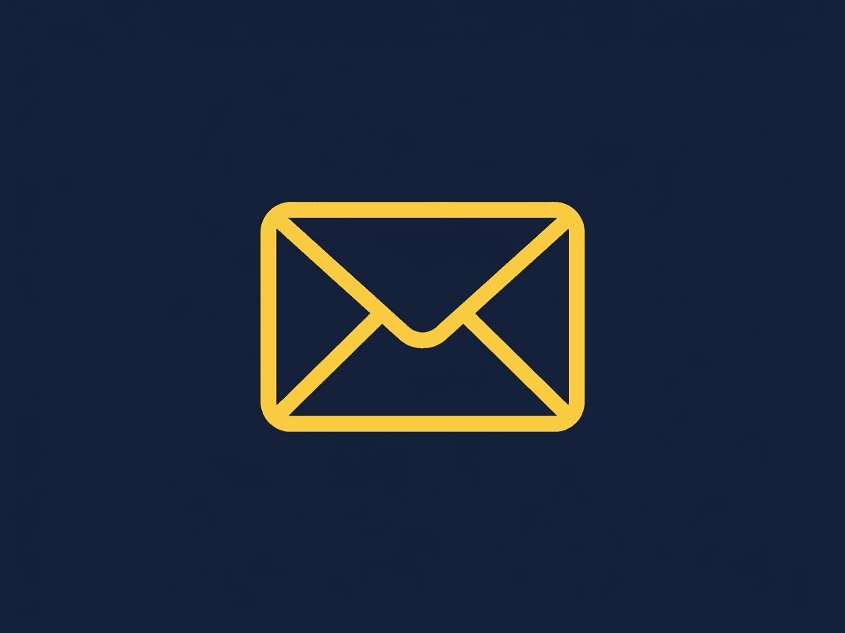 Abstrakte Duotone-Illustration: Mail-Versand fließt in Monitoring-Charts